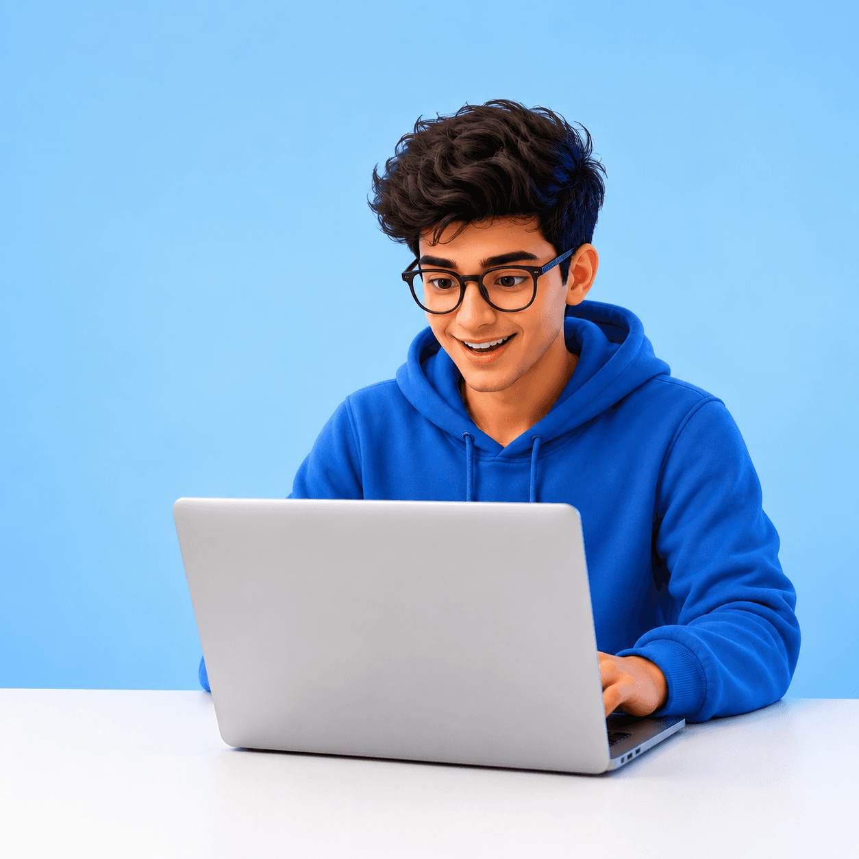 MakeUForward client working on a laptop