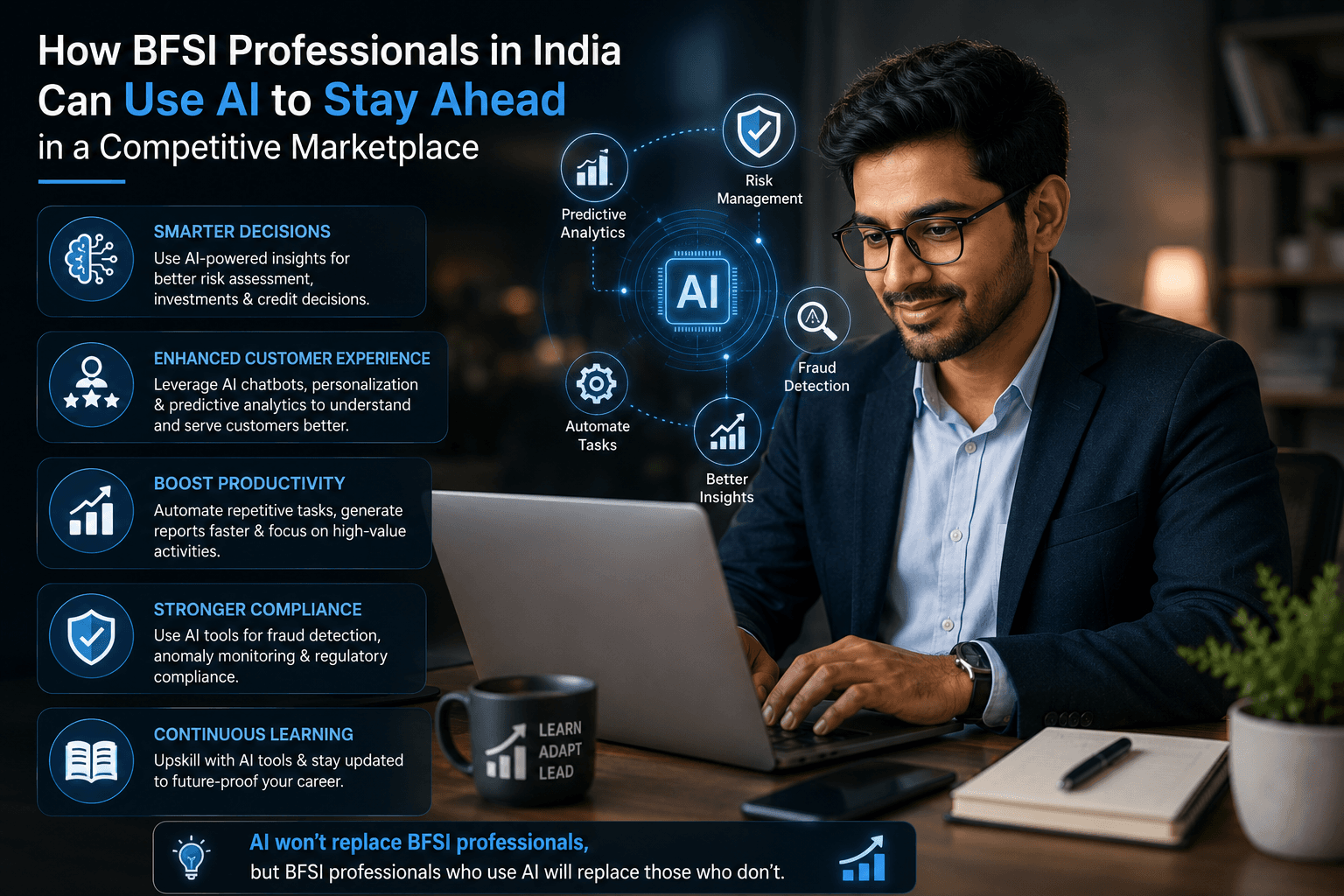 How BFSI Professionals in India Can Use AI to Stay Ahead in a Competitive Marketplace